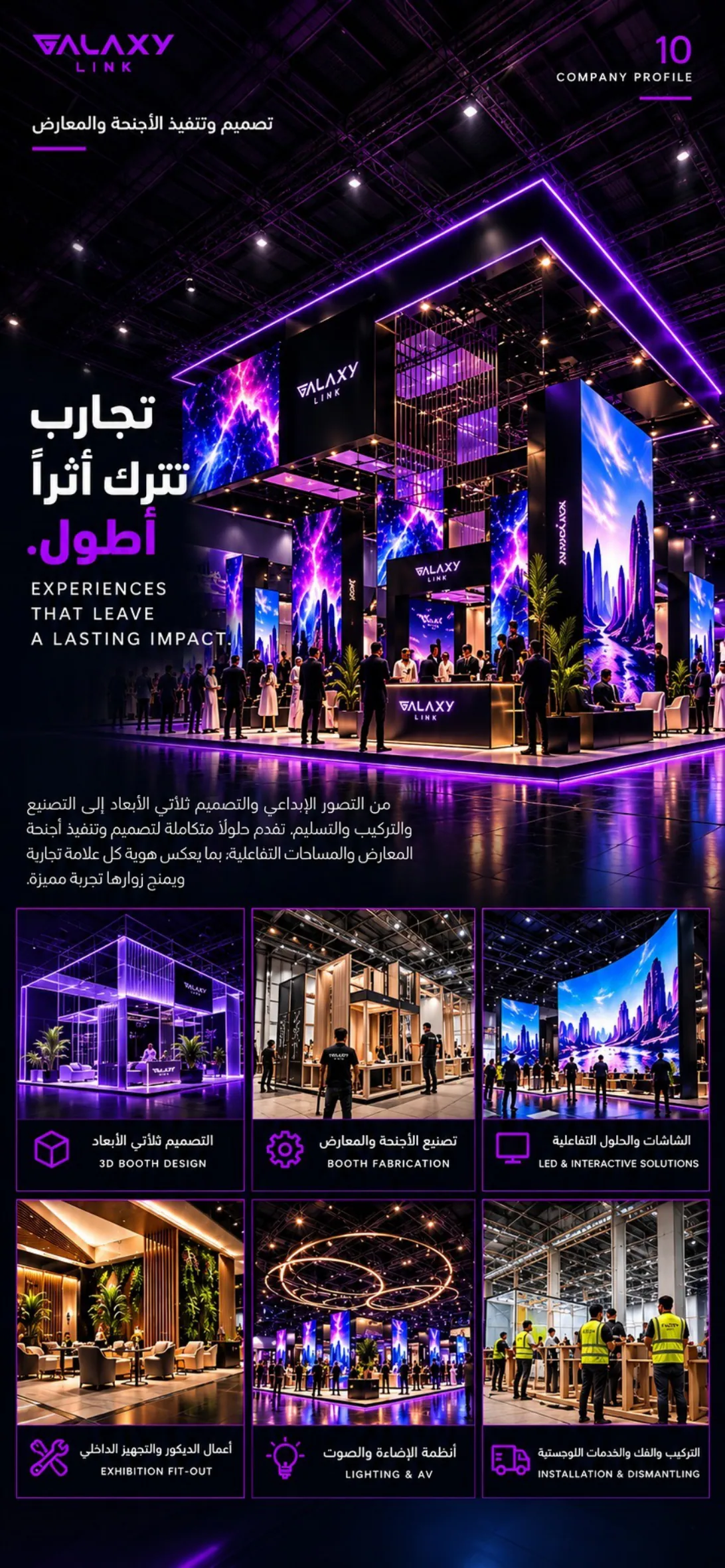 نماذج اللوحات الداخلية والخارجية من بروفايل جالكسي لينك